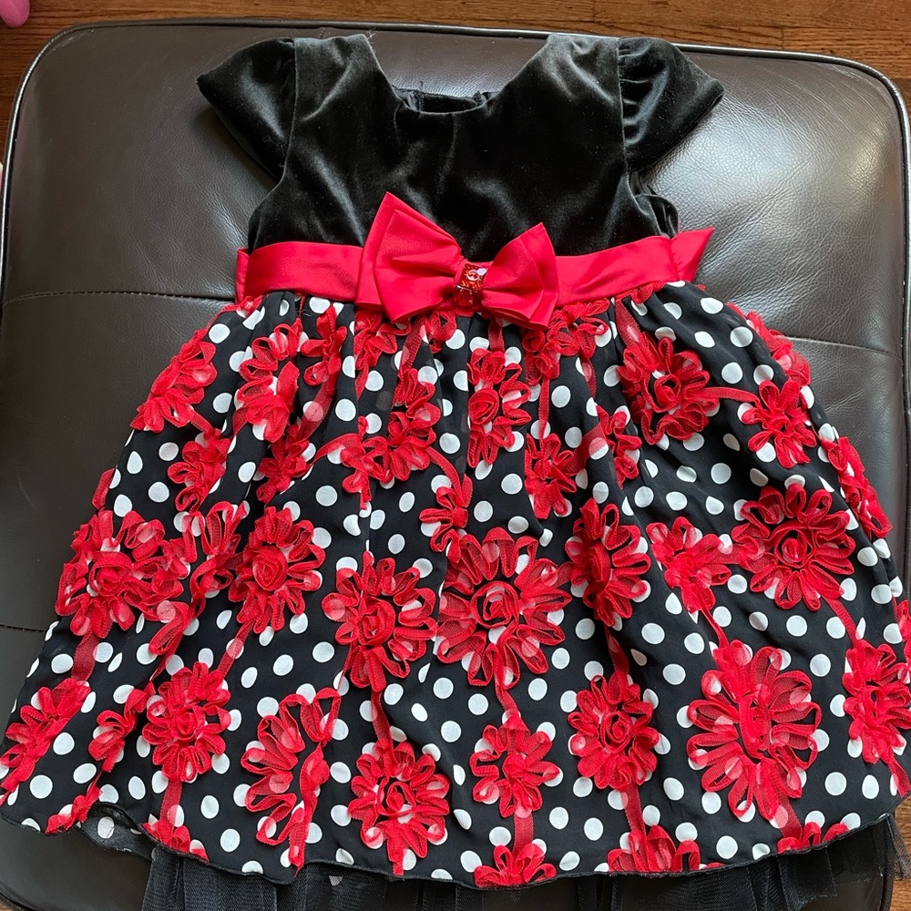Youngland Christmas Holiday Velour Dress - Picture 1 of 3